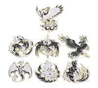 ROFARSO Broche en émail avec motif animal mignon - Lapin, serpent, renard, corbeau, fleur, buisson, plante - Accessoire pour sacs à dos, badges, chapeaux, sacs - Cadeau pour femmes, filles et enfants