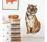 ROFARSO Stickers muraux amovibles pour chambre à coucher et salon Motif tigre
