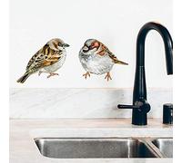 Rofarso Stickers muraux en vinyle 3D avec motif oiseaux mignons et animaux