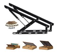 ROFBIHG Kit Complet De Soulèvement pour Lit-Coffre, Mécanisme De Levage Hydraulique À Ressort À Gaz, pour Lit Récipient Canapé-lit Meubles, Noir 2pcs Mécanisme De Levage Hydraulique(0.75m)