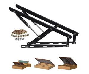 ROFBIHG Kit Complet De Soulèvement pour Lit-Coffre, Mécanisme De Levage Hydraulique À Ressort À Gaz, pour Lit Récipient Canapé-lit Meubles, Noir 2pcs Mécanisme De Levage Hydraulique(0.75m)