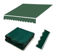 ROFBIHG Tissu De Remplacement pour Auvent De Terrasse, Balcon, 2m 2.5m 3.0m 3.5m 4.0m 4.5m 5m 6m Toile De Remplacement pour Abri Pare-Soleil, Housse De Store De Rechange(Green,4.5x3.5m(14.7x11.5ft))