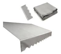 ROFBIHG Tissu De Remplacement pour Auvent Extérieur Balcon Jardin, Tissu De Remplacement pour Tonnelle De Jardin, Couverture en Polyester Imperméable Et Anti-UV(Gray,3x2m (10x6.5ft))