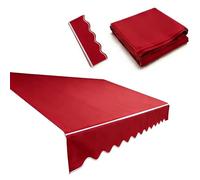 ROFBIHG Tissu De Remplacement pour Auvent Extérieur Balcon Jardin, Tissu De Remplacement pour Tonnelle De Jardin, Couverture en Polyester Imperméable Et Anti-UV(Red,3.5x2m(11.4x6.5ft))