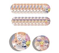 Roffatide 20 PCS KPOP Stray Kids Plaques de papier jetables SKZOO plaques de fête à thème pour pique-nique de barbecue d'anniversaire pour les fans Fournitures de fête (23cm / 9inch & 18cm / 7inch)