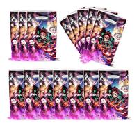 Roffatide 40Pcs Démon Slayer Sacs cadeaux Bonbons Sacs Fournitures de fête Décoration de fête d'anniversaire Anime Thème Décoration