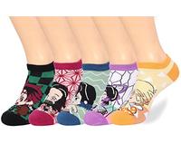 Roffatide anime bottines 5 paires de bas de poitrine cosplay no show femmes hommes chaussettes