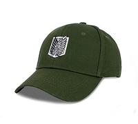 Roffatide Anime Casquette de Baseball en Coton Brodé en Coton à Bord Incurvé Chapeau de Soleil de Golf Réglable Vert