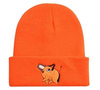 Roffatide Anime Chainsaw Bonnet Homme pochita Denji Skull Hat garçon Fille brodé Bonnet Chapeau d'hiver tricoté