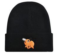 Roffatide Anime Chainsaw Bonnet Homme pochita Denji Skull Hat garçon Fille brodé Bonnet Chapeau d'hiver tricoté