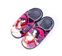 Roffatide Anime Chaussons pelucheux Boa·Hancock Pantoufles à bouts fermés avec semelle en caoutchouc, chaussures d'intérieur antidérapantes en peluche pour femmes et hommes Euro 42-43