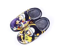 Roffatide Anime Chaussons pelucheux Trafalgar Law Pantoufles à bouts fermés avec semelle en caoutchouc, chaussures d'intérieur antidérapantes en peluche pour femmes et hommes Euro 40-41