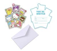 Roffatide anime Cinnamon Envelope invitations (lot de 12) noir voir la forme Remplissage invitation Melody thème fête d'anniversaire invitation fournitures de fête