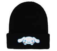 Roffatide Anime Cinnamoroll Bonnet Mignon Kawaii Big Ear Chien Lolita JK Chapeau garçon Fille Hiver Tricot Chapeau brodé Bonnet Noir (Blanc)