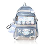 Roffatide anime Cinnamoroll kawaii sac à dos avec 21 pièces accessoires Cartoon voyage esthétique nouveau semestre sac cadeau avec belle épingle antivol ordinateur portable sac à dos