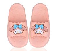 Roffatide Anime Cinnamoroll My Melody Kuromi Diapositives pour filles Slides pour la maison Sandales de salle de bain antidérapantes Chaussons en caoutchouc Rose 37/38