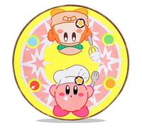 Roffatide Anime Cute Cartoon Jaune Kirby Tapis de Sol Rond pour Filles et garçons Tapis de Sol pour la Maison 60x60 cm