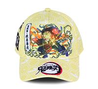 Roffatide Anime démon Killer Logo Casquette de Baseball agatsuma zenitsu thème imprimé réglable Papa Cap Coton Jaune