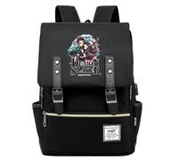 Roffatide Anime Demon Slayer Tanjirou Nezuko Sac à Dos pour Livres d'école pour Ordinateur Portable 15.6 Business Sac à Dos Travel Purse Daypack A