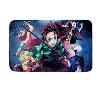 Roffatide Anime Démon Slayer Tapis Rectangulaire Nezuko Tanjirou Porte Couverture Tapis de Sol Tapis pour la Maison 60 * 90cm