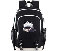 Roffatide Anime Jujutsu Kaisen Gojo Satoru sac à dos pour ordinateur portable avec port de charge USB et port casque