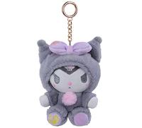 Roffatide anime Kuromi Keychain peluche rempli Keychain kawaii dessin animé personnage porte - clés Sac Pendentif garçon et fille 5.11 pouces