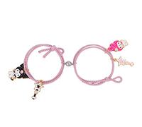 Roffatide anime magnétique couple bracelet attraction mutuelle bracelet amitié stretch Hair Rope réglable Bracelet Set cadeau pour ami petite amie meilleur ami
