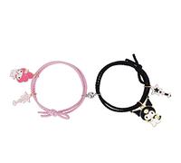 Roffatide anime magnétique couple bracelet attraction mutuelle bracelet amitié stretch Hair Rope réglable Bracelet Set cadeau pour ami petite amie meilleur ami