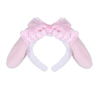 Roffatide anime mélodie lapin oreille bandeau cheveux en peluche avec lapin poilu petit chien oreille bandeau mignon JK Bow headwear rose