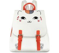 Roffatide Anime Natsume Yuujinchou Nyanko-Sensei Sac à Dos à Imprimé Minni Femmes Sac à Dos à Rabat en Cuir Synthétique Blanc