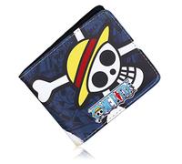 Roffatide Anime One Piece Portefeuille Luffy Chapeau de Paille Pirate en Faux Cuir Slim Multi-Usage pour Hommes et Femmes Double Pli