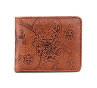 Roffatide Anime One Piece Trafalgar Law Hommes Portefeuille en Similicuir Portefeuille Court à Deux Volets Porte-Cartes Portefeuille