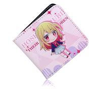 Roffatide Anime oshi no KO Wallet Staro Rubis Faux Cuir Slim Double Fold Multi - Purpose Wallet Voyage Portefeuille Court