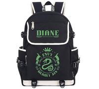 Roffatide anime the Seven Deadly Sins sac à dos pour ordinateur portable avec port de charge USB Envy rucksack sac à dos imprimé pour hommes et femmes Twilight Graphic Travel York Sac à dos
