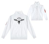 Roffatide Anime Tokyo Revengers Polaire Pleine Fermeture éclair Sweats à Capuche Brodés/Imprimés col Montant Veste XL