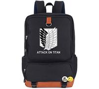 Roffatide Anime Wings of Freedom Sac à Dos pour Ordinateur Portable Imprimé Cartable Cosplay Sac à Dos Noir