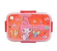 Roffatide Cartoon cute Melody Print One Piece Bento box avec cuillère kawaii 4 points Lock Lunch Box pour les collations de fruits alimentaires