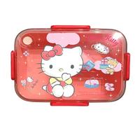 Roffatide Cartoon mignon chat KT imprimé tout - en - un Bento box avec cuillère kawaii 4 points de verrouillage Lunch Box pour les collations de fruits alimentaires