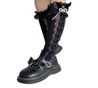 Roffatide dessin animé kuromi femmes mignon nouveauté Casual col rond chaussettes cheville haute robe chaussettes enfants mignon chaussettes filles bas BAS cadeau de Noël I