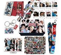Roffatide KPOP 163Pcs ATE Album Boîte-cadeau Merch Set Photocards Stickers Stray Lanyards Porte-clés Cadeau pour STAY Femmes Fête Décorations d'anniversaire