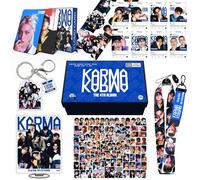 Roffatide KPOP 167Pcs KARMA Album Boîte-cadeau Merch Set Photocards Stickers Stray Lanyards Porte-clés Cadeau pour STAY Femmes Fête Décorations d'anniversaire