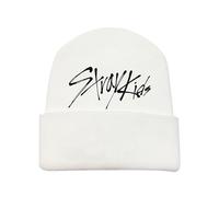 Roffatide Kpop Stray Kids Chapeau tricoté pour Les Sports de Plein air Chapeau d'hiver Chaud pour Stay Unisex Idéal pour Noël Cadeau d'hiver Blanc A