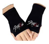 Roffatide Kpop Stray Kids gants sans doigts pour garçons filles coréennes Casual tricot touchscreen gants cadeau pour les fans de Stay NoirA