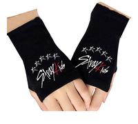 Roffatide Kpop Stray Kids gants sans doigts pour garçons filles coréennes Casual tricot touchscreen gants cadeau pour les fans de Stay noir F