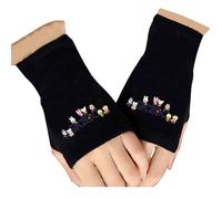 Roffatide Kpop Stray Kids gants sans doigts pour garçons filles coréennes Casual tricot touchscreen gants cadeau pour les fans de Stay Noir E