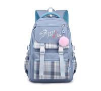 Roffatide KPOP Stray Kids sac à dos nouveau semestre pour garçons filles sac à dos de grande capacité pour les fournitures scolaires pour la randonnée Voyage Bleu A