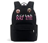 Roffatide Sac à dos Kat-seye avec 2 badges KATS-E pour filles garçons | Nouveau sac de campus semestre Kpop Fan cadeau pour EYEKONS sac scolaire Kat-seye Merch noir
