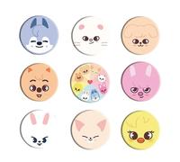 Roffatide Stray 9pcs Badges Set SKZoo Pins Skz Merch Kpop Fan Article Cadeau pour STAY Femmes Hommes Accessoires pour Sac à dos Veste Chapeau Style A
