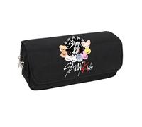 Roffatide Stray Kids Merch Crayon Case pour garçons Filles Grand Stylo Organisateur SKZ Sac de Stockage pour Stay Noir P
