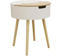 Table Basse Ronde Blanche avec Coffre - ROFIA - ALTOBUY Blanc G